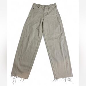 Zara Cream High-Rise Jeans